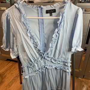 Blue short sleeve dress